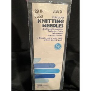 Vintage- New- Boye Circular‎ Knitting Needles Size 8 29 Inch - Made In USA